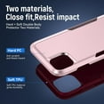 thumbnail image 4 of Heavy Duty Phone Case Designed for Apple iPhone 11 Case with 1Pc Tempered Glass Screen Protector, Shockproof Dropproof Anti-Scratch Phone Case Cover for Apple iPhone 11,Pink, 4 of 6