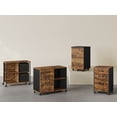 thumbnail image 3 of VASAGLE 2-Drawer File Cabinet, Locking Filing Cabinet for Home Office, Small Rolling Printer Stand, A4, Letter-Size Hanging Files, Assembly Required, Brown, 3 of 8