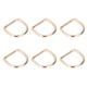 thumbnail image 2 of 20 piezas anillos de metal en D hierro duradero color indecolorable amplia aplicación exquisitos anillos en D para bolso de bricolaje mochila dorado 3x20x20mm, 2 of 5