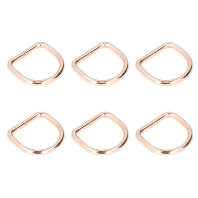 20 piezas de metal D anillos de hierro duradero Color sin color de amplia aplicación Exquisito D anillos para mochila de bolso de bricolaje