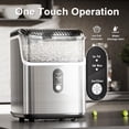 thumbnail image 5 of FREE VILLAGE Nugget Ice Makers Countertop,Pebble Ice Maker Machine with Soft Chewable Ice,35lbs/24H,Self-Cleaning,One-Click Operation,Stainless Steel, Crushed ice Maker for Home Kitchen Office, 5 of 8