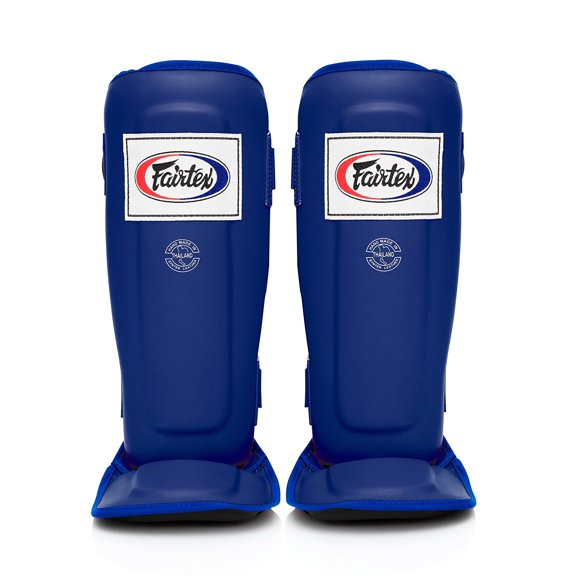 Fairtex SP3 Muay Thai Shin Guards for Men, Women, Kids | MMA Training, Kickboxing | Premium, Lightweight & Durable |Avoid shin splints During Training, Sparring - Medium, Blue