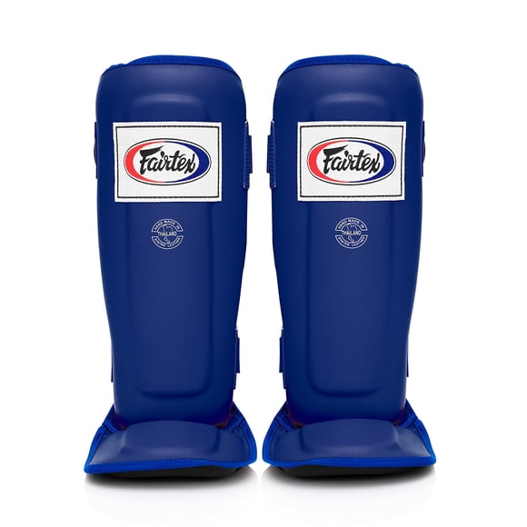 Fairtex SP3 Muay Thai Shin Guards for Men, Women, Kids | MMA Training, Kickboxing | Premium, Lightweight & Durable |Avoid shin splints During Training, Sparring - Medium, Blue