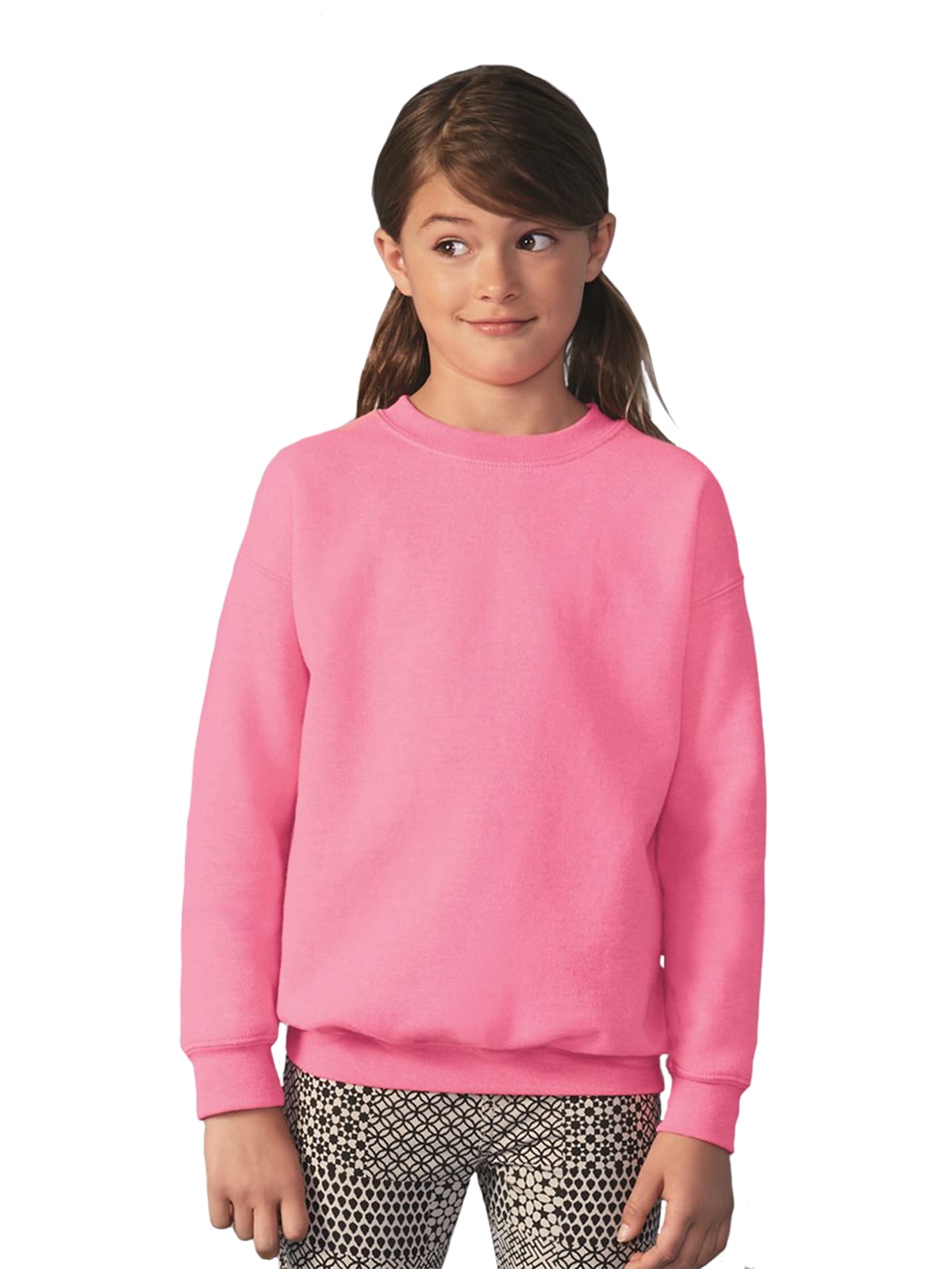 Unisex Kids Children School Uniform Plain Fleece Sweat Jumper Pullover 