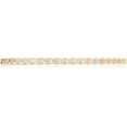 thumbnail image 4 of Floreo 10k Tri-Color Gold 2.5mm Valentino Heart Link Chain Bracelet or Anklet, 4 of 5