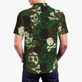 thumbnail image 6 of Salouo Camouflage Skull for Men's Short Sleeve Polo Shirts,Polo Shirts for Men Performance Short Sleeve Golf Shirt Athletic Casual Collared T-Shirt-XX-Large, 6 of 8