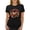 Black, variant on Women's Baseball Mom Heart T-Shirt, White, 100% Cotton, Short Sleeve