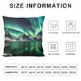 thumbnail image 5 of Fenyluxe Aurora Borealis Mountains Lake Pillow Cushion Covers for Sofa Couch Bedroom Car Chair Home Decor Pillow Case Winter Season Printed on Both Sides 1PC 12x12in, 5 of 5