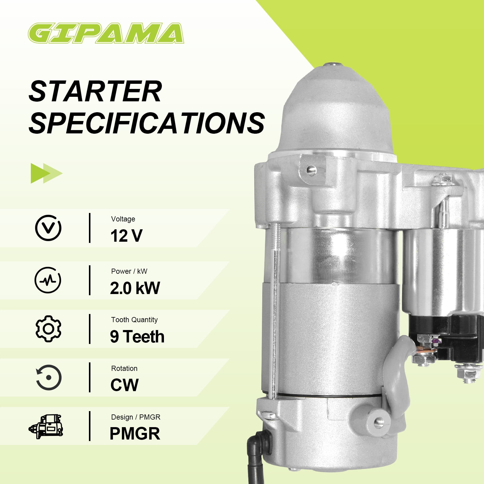 19045N Starter for Toyota Tundra 2007-2011;Toyota Sequoia 2007-2011;Toyota Land Cruiser 2007-2011;Lexus LX570 2007-2011,V8 5.7L