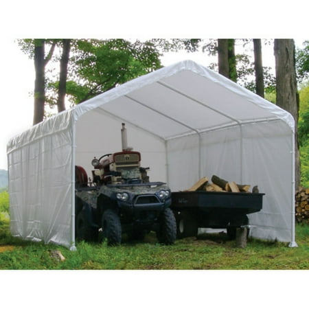 Shelterlogic Super Max 12' x 30' White Canopy Enclosure Kit Fits 2" Frame