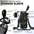 thumbnail image 2 of Avocado 64 Oz Water Bottle with Measurements - BPA Free Leakproof Sport Large Plastic Water Bottle with Straw & Time Marker & Insulated Neoprene Holder Carrier Bag Great Gift for Women Men, 2 of 7