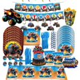 thumbnail image 2 of Monster Machines-vajilla desechable para fiesta de niño, tema de coche, camión, coche, globo, servilleta, taza, pancarta, decoración para fiesta de bienvenida de bebé y cumpleaños, 2 of 4