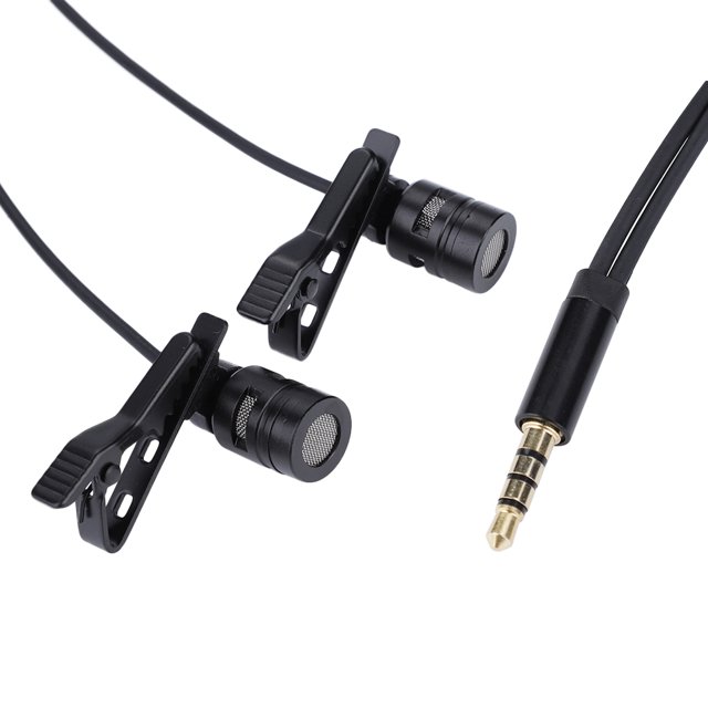 YLSHRF Microphone Condensateur, Microphone 3.5mm, Microphone Double Tête, pour Téléphone Intelligent