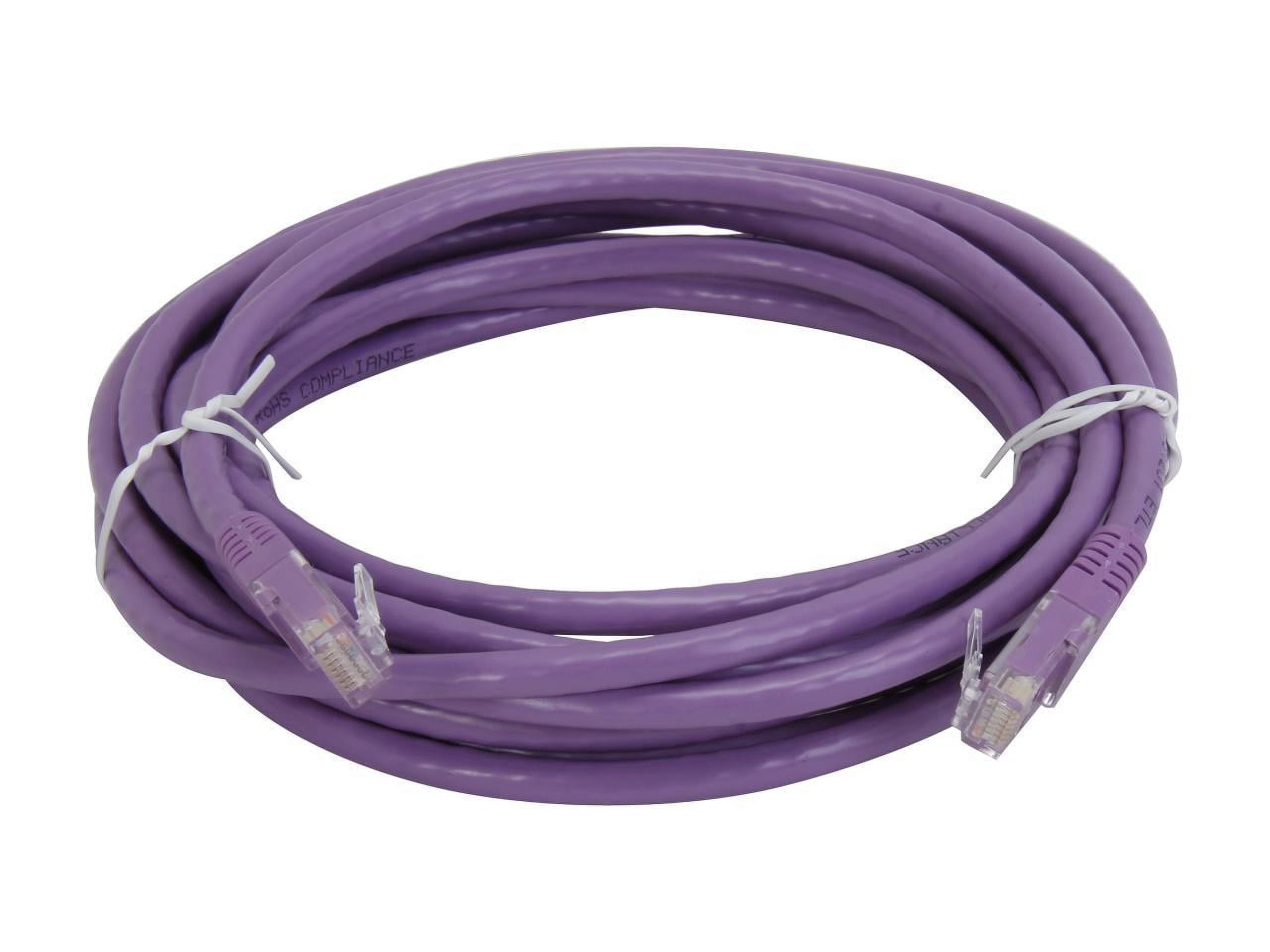 StarTech 15ft CAT6 Ethernet Cable - Purple CAT 6 Gigabit Ethernet Wire -250Mhz 100W PoE RJ45 UTP Molded Network Patch Cord with Strain Relief (C6PATCH15PL)
