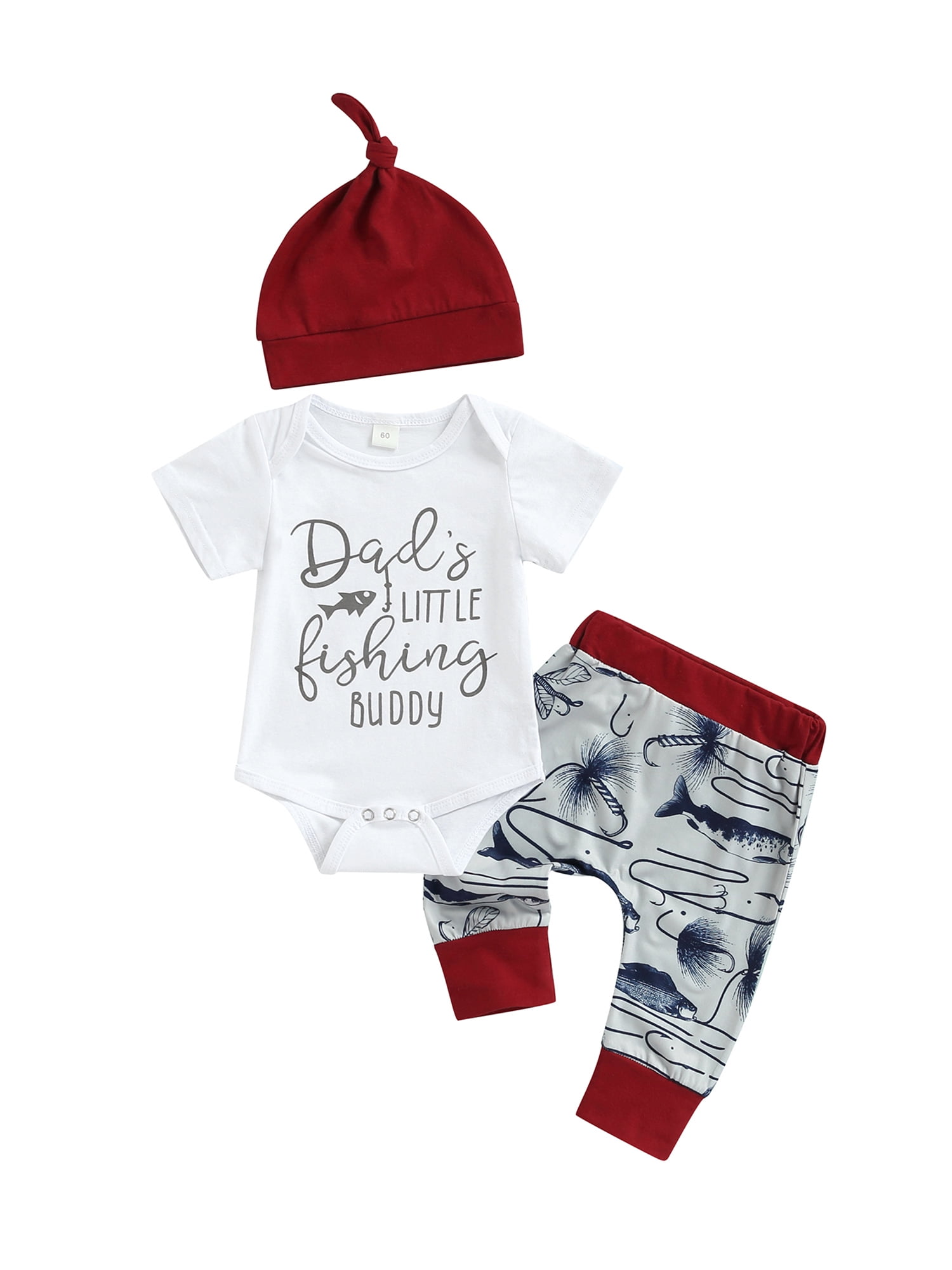 Canis 3Pcs Newborn Infant Baby Boy Clothes Set Letter Short Sleeve Romper  Top Bodysuit Pants Leggings Hat Outfits