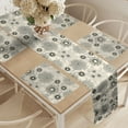 thumbnail image 2 of Ambesonne Dahlia Table Runner & Placemats, Vintage Garden Design, Placemat 4 pcs + Runner 16"x72", Beige Dark Green, 2 of 2