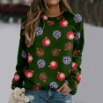 thumbnail image 1 of WILLBEST Chandails à Capuchon pour Femmes T-Shirt à Manches Longues Col Rond Imprimé Chandail en Molleton Blouse, 1 of 4