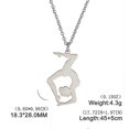 thumbnail image 1 of Collar de gimnasia de bailarina Unift para mujer y niña, colgante deportivo, joyería de acero inoxidable a la moda, regalo de cumpleaños para gimnastas, acero C, código de producto 37, acero C, 1 of 4