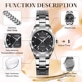 thumbnail image 5 of SKMEI Watches for Women Analog Quartz Stainless Steel Watches Fashion Waterproof Ladies Dress Wrist Watch, 5 of 7