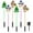 C, variant on Yucurem 6-Pack Moving Christmas Lights, Solar Waterproof Outdoor Decorative Outdoor LED Stakes, Santa Tree Snowman Reindeer Garden Stakes for Yard Porch Pathway (Snowman Elk)