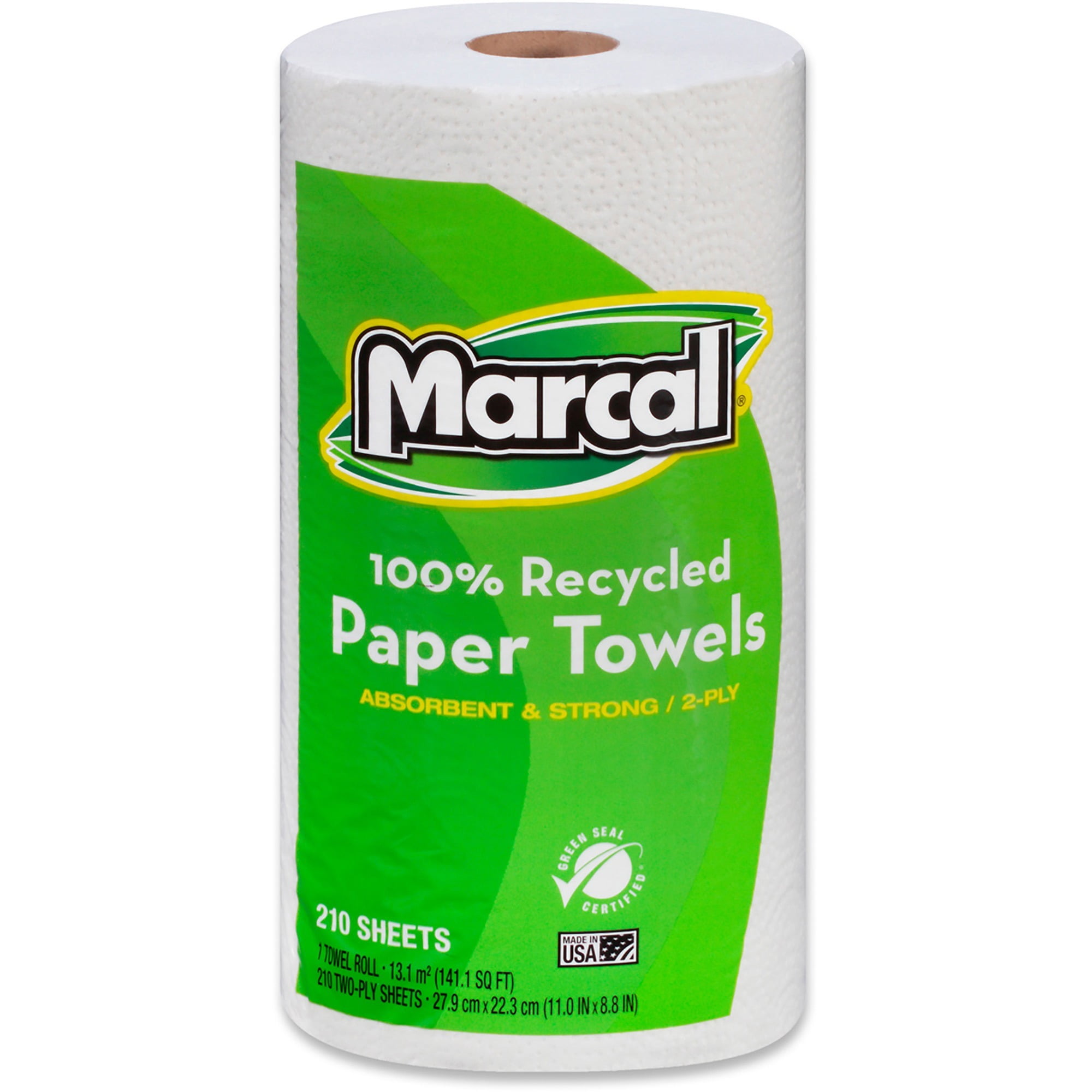 Marcal, MRC6210, 100 Recycled, Jumbo Roll Paper Towels, 12 / Carton, White