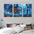 thumbnail image 3 of Ullo0ord Pumpkin Lantern Ancient Tree Scene Halloween Poster decorative painting canvas wall art poster modern home living room bedroom decoration poster (24x36inch-No Framed), 3 of 4