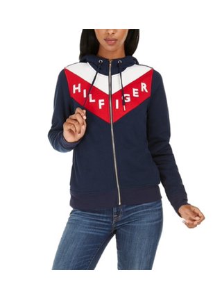 Tommy Hilfiger Women's Performance Zip Hoodie, Black, Small at