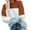 Brown, variant on Sweaters for Women Trendy Womens Crew Neck Long Sleeve Color Block Knit Sweater Casual Pullover Jumper Tops Women's Sweaters Womens Tops Brown L