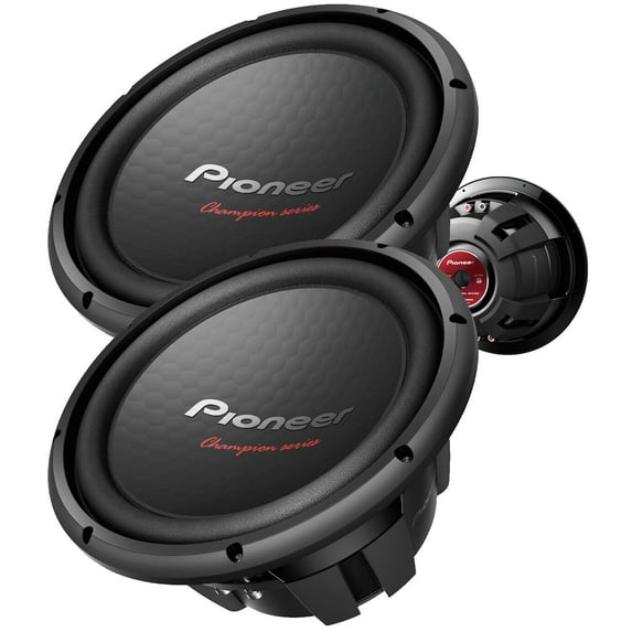 2x Pioneer TS-W300D4 12" 3200W Total Power DVC 4-Ohm Component Subwoofer 2 Sub Bundle