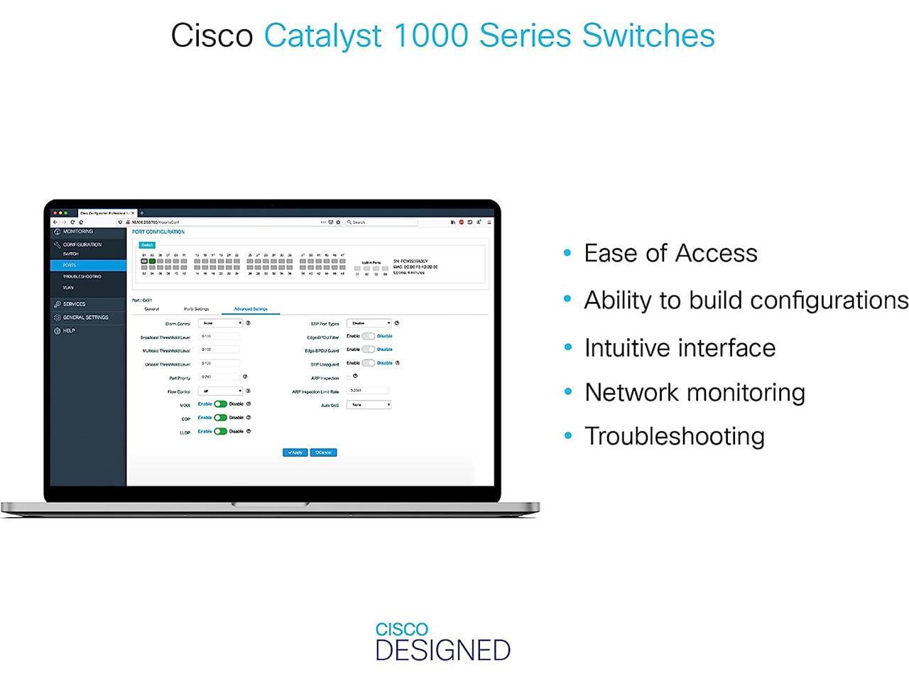 Cisco Catalyst 1000-8FP-E-2G-L - switch - 8 ports - managed - rac (C1000-8FP-E-2G-L)