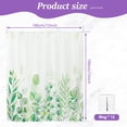 thumbnail image 2 of Dznils Cortina Shower de Tela de Eucalipto Verde, Cortina de Baño Floral Moderna con Ganchos, 72 x 72, 2 of 10