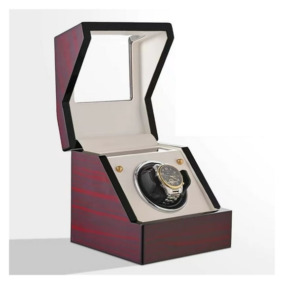 Wooden Automatic Watch Winder Box Finrprint Touch Silent Mechanism Movement Watch Winder Boxes Wristwatch Collecting Tools ,Prevent Theft