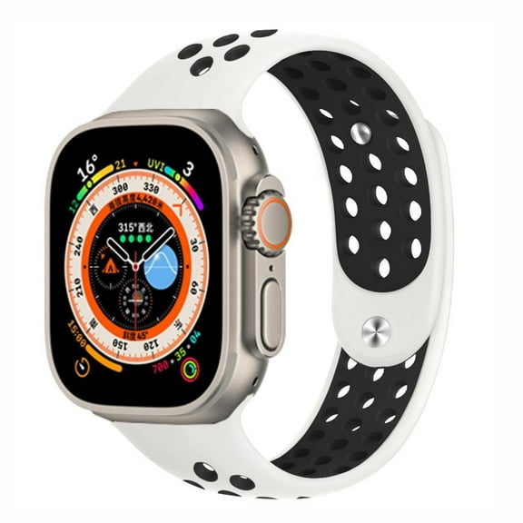 LEIXIUER Silicone Sport Wristbands Compatible with Apple Watch Bands 41mm 40mm 38mm 49mm 45mm 44mm 42mm Women Men, Breathable Sport Band Replacement iWatch Series Ultra SE 9 8 7 6 5 4 3 2 1