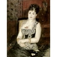 thumbnail image 2 of Renoir, Pierre-Auguste 15x18 Black Ornate Wood Framed with Double Matting Museum Art Print Titled - Portrait of a Woman, 2 of 4