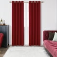 thumbnail image 5 of Deconovo Red Blackout Curtains 100% Percent Black Out, Indoor/Outdoor Curtains 108 inches Long, Thermal Insulated Grommet Top Curtains for Patio(Red, 52 x 108 inch, 2 Panels）, 5 of 12