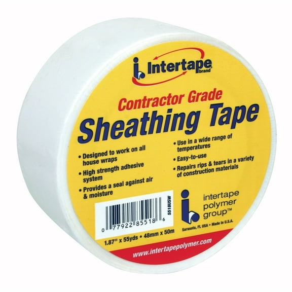 Intertape 85518 3 Pack 1.88in x 54.6yds Sheathing Tape, White