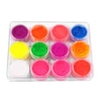 thumbnail image 1 of 12 Colors Fluorescent Powder Dark Glow Luminous Pigment Powder Set Nail Powder Eye Shadow, 1 of 8