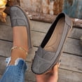 thumbnail image 5 of Pandaie Women's Orthopedic Leather Loafers Comfortable Slip on Walking Ballet Flat Shoes Breathable Business Work Casual Driving Moccasins Grey Size 7, 5 of 9