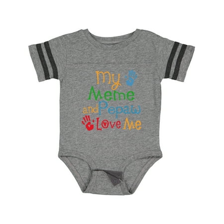 

Inktastic Meme and Pepaw Love Me Gift Baby Boy or Baby Girl Bodysuit