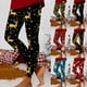 thumbnail image 2 of Mallas con estampado navideño para mujer, pantalones largos de cintura alta, cálidos, a la moda, para Yoga y Navidad, Invierno, 2 of 5