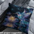 thumbnail image 2 of Homewish Dreamy Glitter Hummingbird Fabric by the Yard 1 Yard, Bling Lotus Room Decor Fabric by the Yard, Stars Starry Sky Sewing Fabric, Lightweight Room Decor, 2 of 6