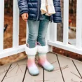 thumbnail image 7 of EUXTERPA Kids Light Up Glitter Rain Boots Winter Snow Warm Lined Boots for Girls Toddler Size 10, 7 of 7
