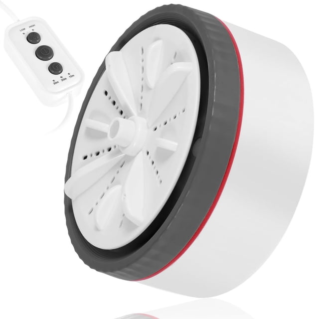 Portable Mini Washing Machine 27W Mini Turbine Washing Machine with 3 Timing Modes USB Powered Mini Turbine Washer with Suction Caps 4.7 Inch Diameter Mini Washer for Travel Home Underwea