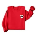 thumbnail image 4 of SELONE Crew Neck Sweatshirts Women Christmas Santa Claus Print pullover Shirts Soild Tops Cute Vacation Clothes, 4 of 6