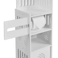 thumbnail image 6 of VECELO Bathroom Storage Cabinet, Large Corner Floor Cabinet with Toilet Paper Organizer and Shelf for Small Space, White, 6 of 10
