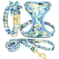 thumbnail image 6 of Pet Artist 3pcs Printed Dog Harness and leash and Personalized Dog Collar Set Custom Engraved, 6 of 8