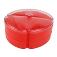 thumbnail image 2 of Divided Serving Dish, Food Storage Multipurpose Healthy Divided Serving Tray With Transparent Lod For Snacks Red,Pink,Blue, 2 of 8