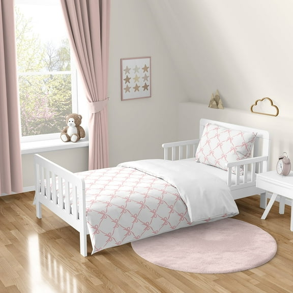 Sweet Jojo Designs Ballerina and Ballet Bows Girl Toddler Bed Comforter Bedding Set 5 Piece