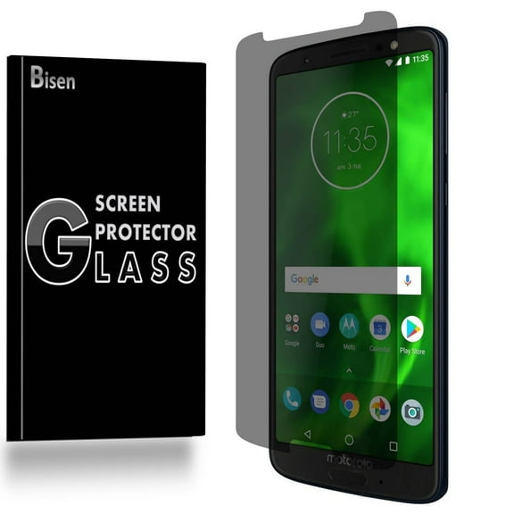 Motorola Moto G6 [BISEN] Privacy Anti-Spy Tempered Glass Screen Protector, Anti-Scratch, Anti-Shock, Shatterproof