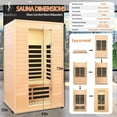 thumbnail image 2 of 2 Person Infrared Sauna, Low EMF Far Infrared Sauna, Canadian Hemlock Wood Sauna for Home 1500W Indoor Sauna Home Spa Sauna with Bluetooth Speakers, Reading Lights, Roof Vent, Tempered Glass, 2 of 8